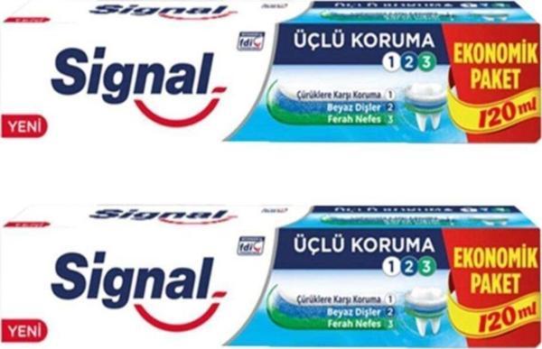 Signal Üçlü Koruma Diş Macunu 120 Ml X 2 Adet - Image 1