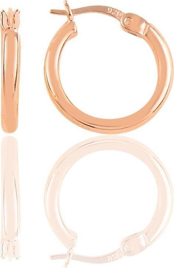 Gümüş rose 16 mm şarnel halka küpe [barcode] - Image 1