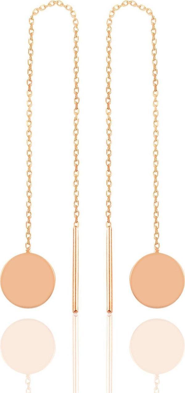Gümüş rose pul gümüş zincir küpe [barcode] - Image 1