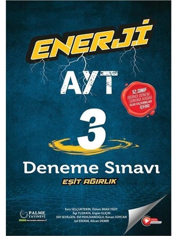 Palme Yks Ayt Enerji 3 Eşit Ağırlık Deneme Sınavı 1.Dönem - Palme Yayınları - Palme Yayınları - Image 1