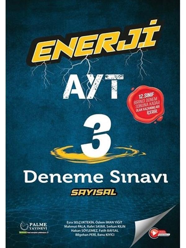Palme Yks Ayt Enerji 3 Sayısal Deneme Sınavı 1.Dönem - Palme Yayınları - Palme Yayınları - Image 1