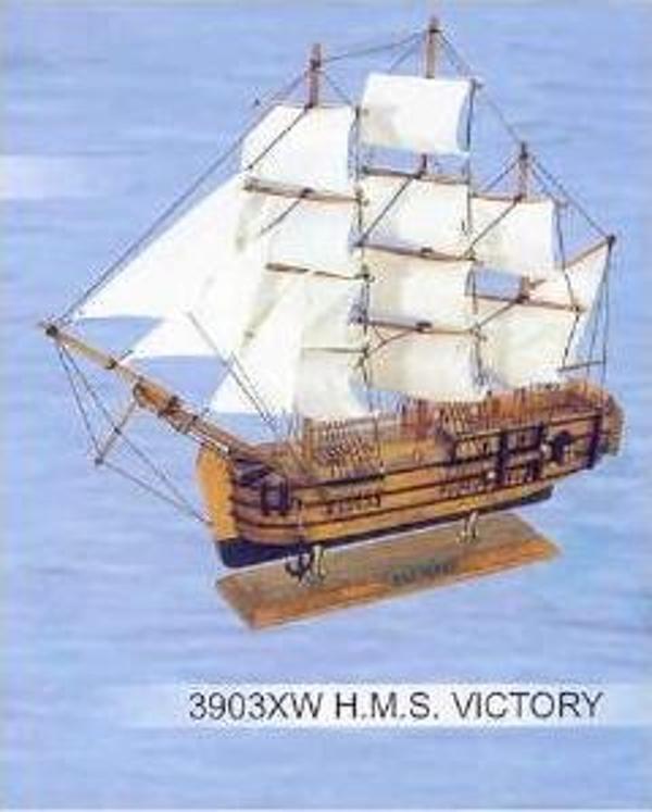 H.M.S. VİCTORY MAKET GEMİ 52x11x45 cm Dekoratif Hediyelik Ev Ofis Aksesuarı   - Image 1