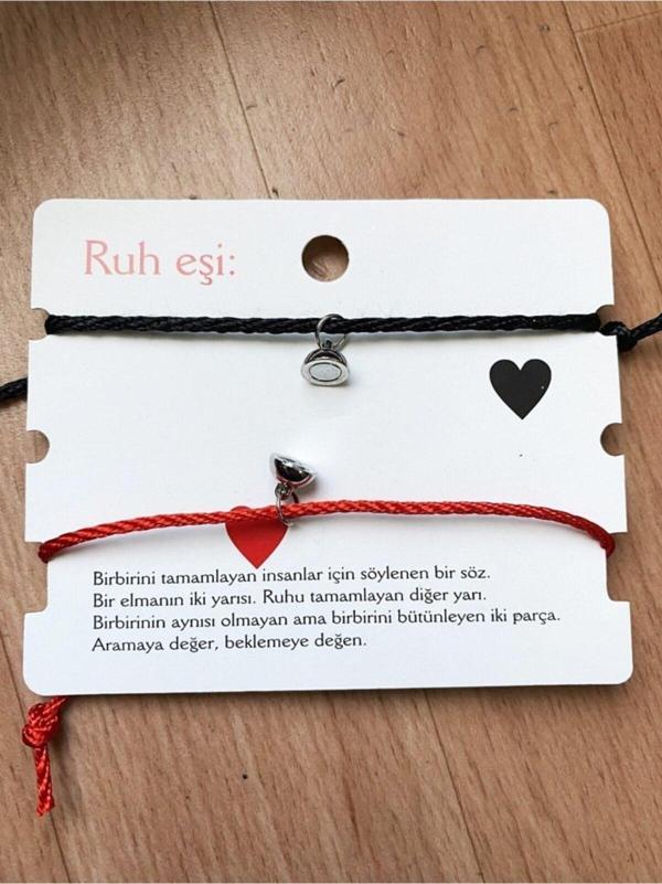 Ruh Eşi Sevgili Bilekliği Çifti Mıknatıslı  - Image 1