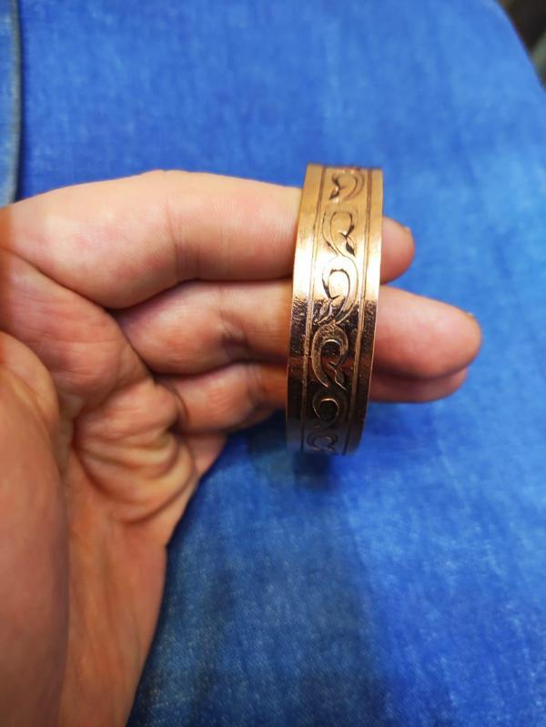 Ayarlanabilir Bakır Bileklik 17 cm Kalınlık 1 cm Sağlık İçin  Takınız - Image 1