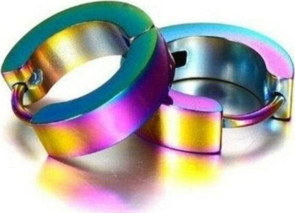 316l Paslanmaz Çelik Hologram Halka Küpe Adet - Image 1