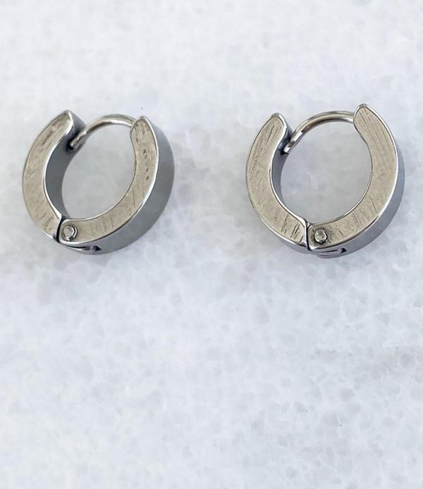 Gümüş Renk Unisex Halka Küpe - Image 1