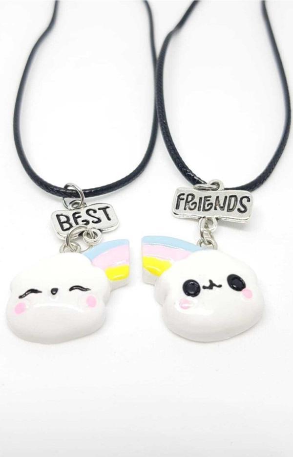 Sevimli Bulutlar Arkadaşlık Best Friends Kolyesi 2 li - Image 1