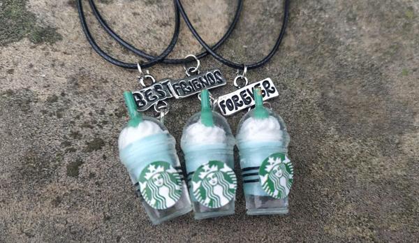 Starcbucks 3 lü Best Friend Arkadaşlık Dostluk Kolyesi Hediyelik Aksesuar - Image 1