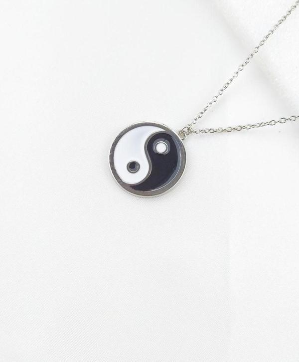 Ying Yang Denge Zincir Kolye Aksesuar Takı Hediyelik Süs  Şık - Image 1