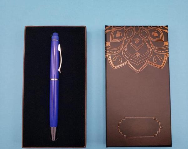 Mandala Desenli Mavi Tükenmez Kalem - Image 1