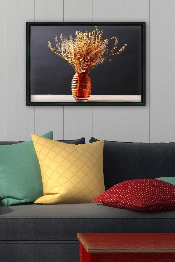Tablo Center Siyah L Çerçeve Kanvas Tablo 55x75 cm - Image 1