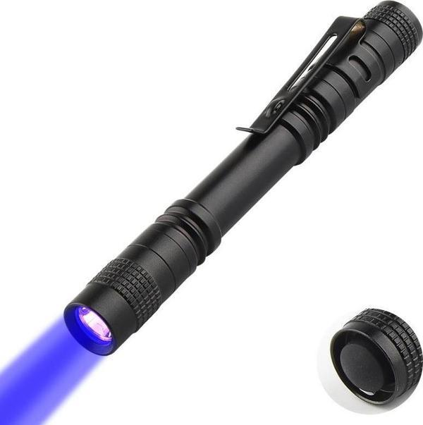 Valkyrie 395nm Ultraviyole UV Kalem El Feneri - Alüminyum Darbeye Suya Dayanıklı Cep Feneri Klipsli Kalem Fener Blacklig - Image 1