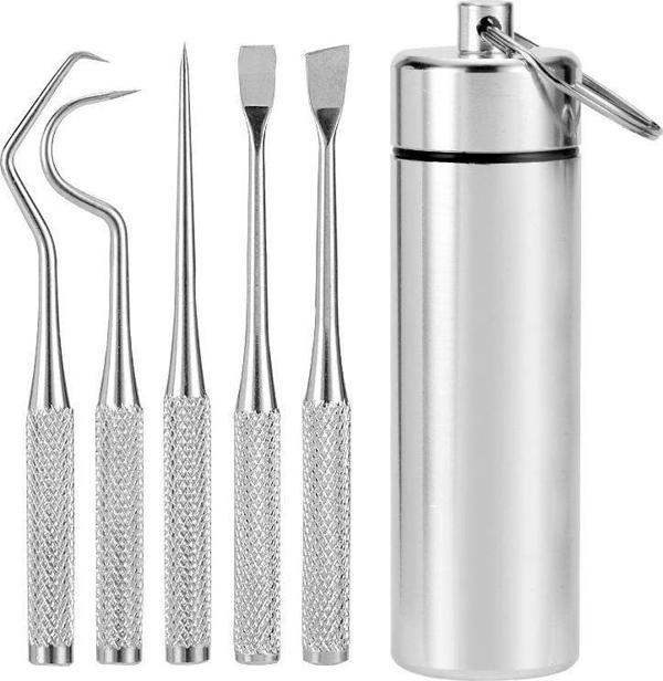 Valkyrie 5 Parça Paslanmaz Çelik Mini Diş Tartar Sökücü Diş Temizleme Kiti Tartar Kireç Temizleyici Seti - Image 1