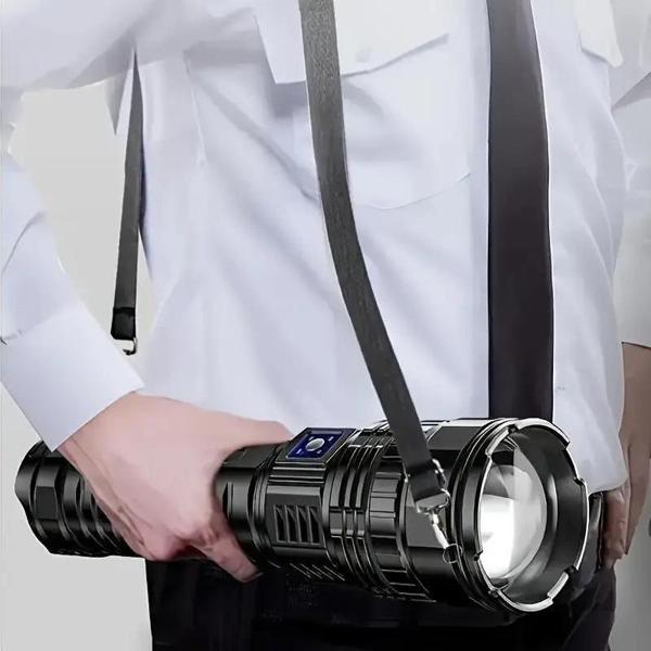 Valkyrie Ultra Güçlü Yüksek Parlaklık M80 LED Şarjlı El Feneri 6000mAh Powerbank - Image 1