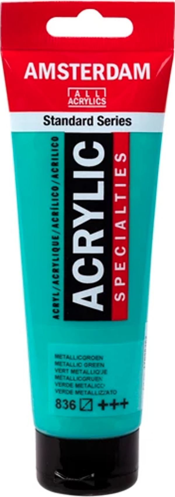 Amsterdam Standart Akrilik Boya 120ml Metallic Green / 836 - Image 1