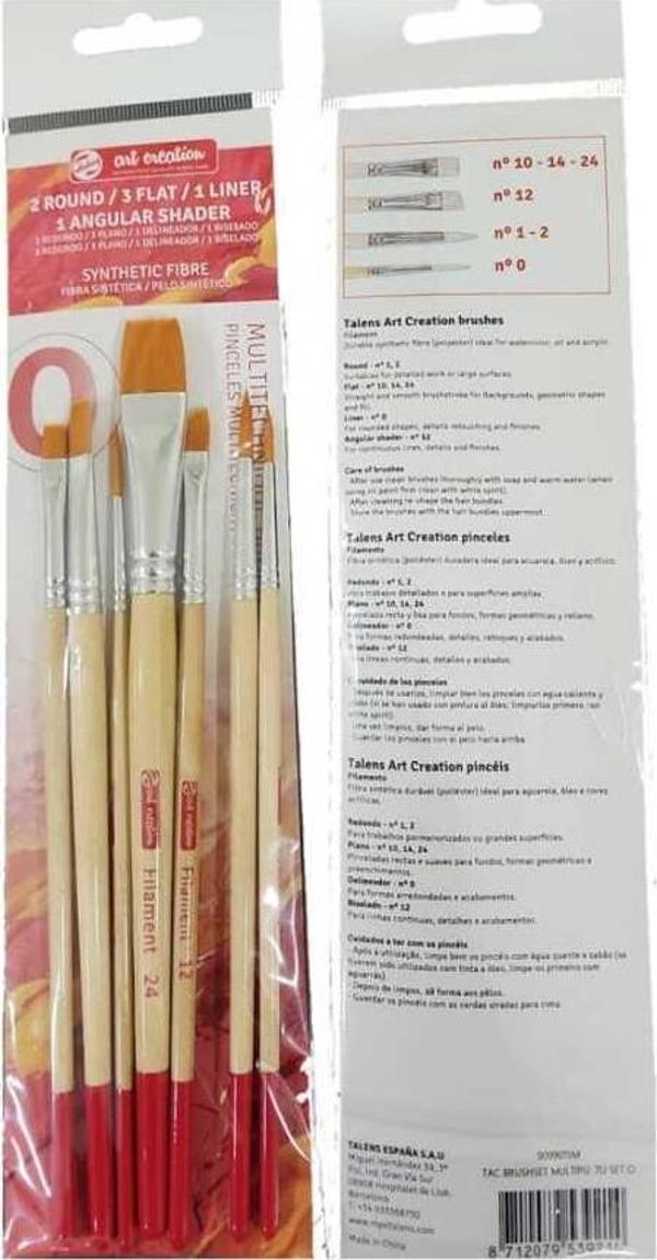 Talens Art Creation Multi Teknik Fırça Seti 7'li Set - O / RT9099006M - Image 1
