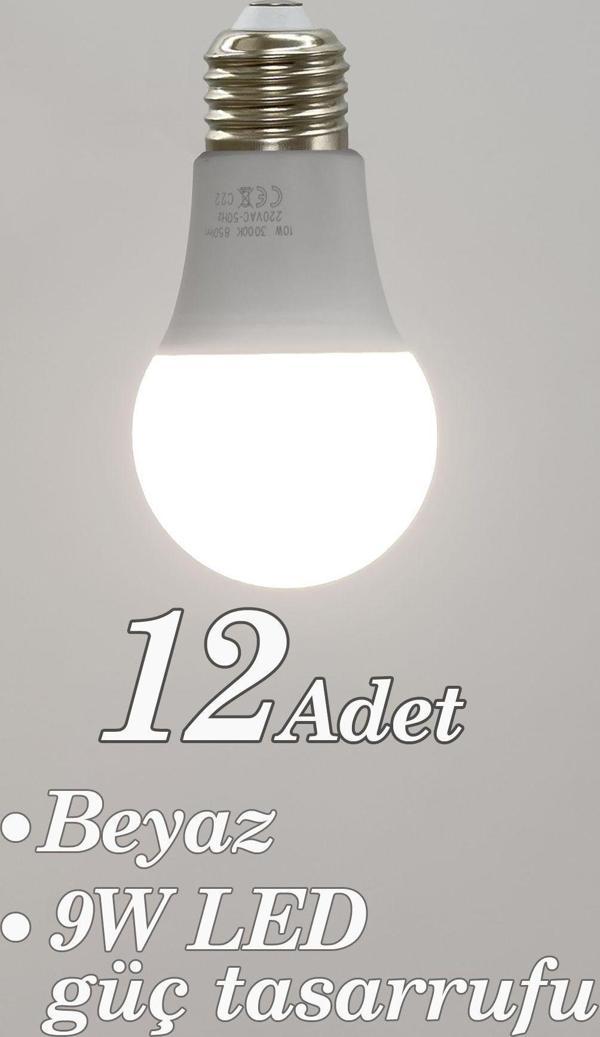 Vivido Home Beyaz 12 Adet Led Ampul 9W - Image 1