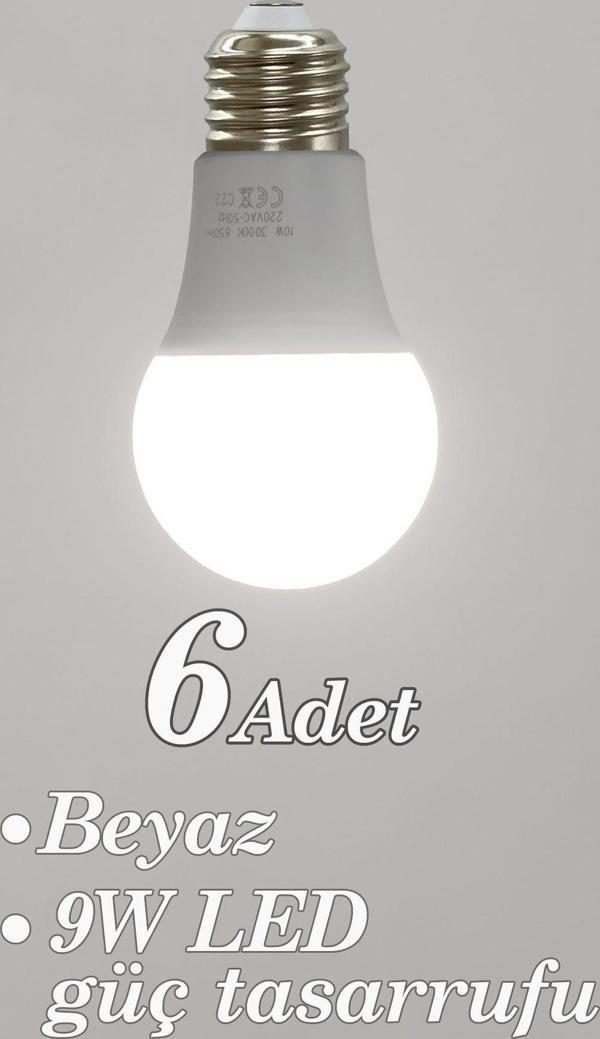 Vivido Home Beyaz 6 Adet Led Ampul 9W - Image 1