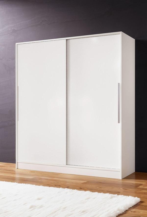 Aeka Ae-4001 Zambak Sürgülü Dolap Çok Raflı Çekmeceli Askılı Beyaz Kasalı (Beyaz-Beyaz Kapaklı)  Gardırop - Image 1
