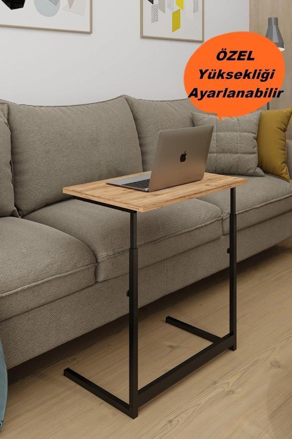 Aeka Ae-4602 Laptop Sehpası Ve Yükseklik Ayarlı Metal Ayaklı Çalışma Masası - Bilgisayar Masası - Image 1
