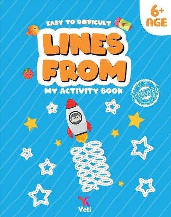 Easy to Difficult Lines From - My Activity Book 6+ Age - Yeti Kitap - Image 1