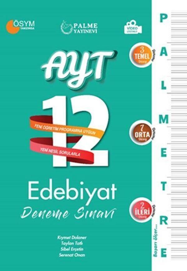 Palme Yayınevi Ayt Edebiyat Palmetre 12 Deneme Sınavı - Palme Yayınları - Palme Yayınları - Image 1