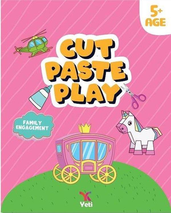Cut Paste Play - Family Engagement - İngilizce Kes Yapıştır Oyna Kitabı 1 - 5+ Age - Yeti Kitap - Image 1