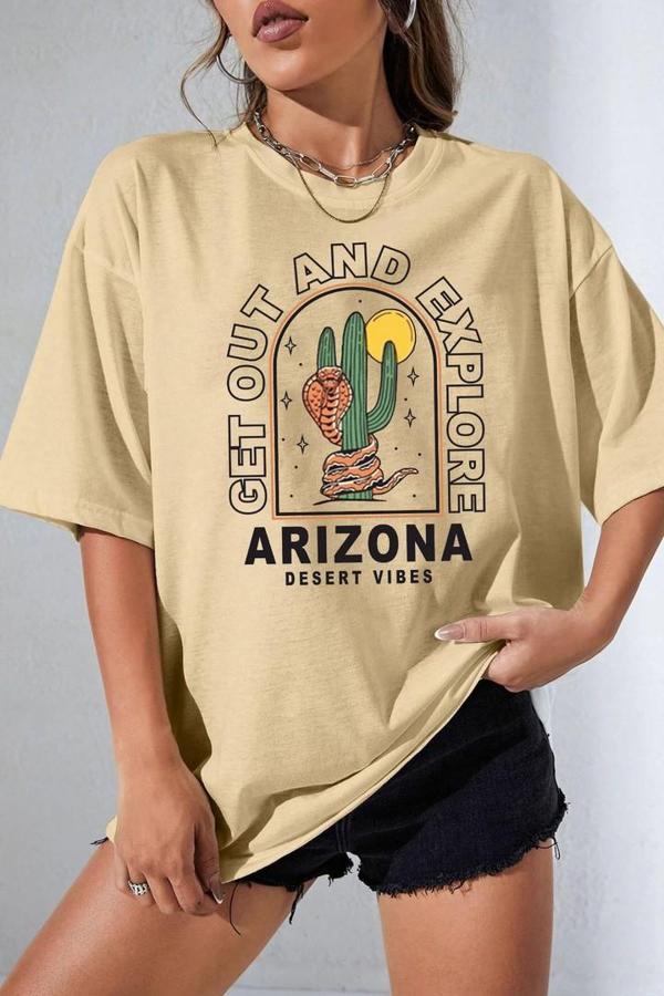 Unisex Arizona Baskılı T-shirt - Image 1