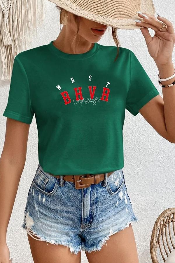 Unisex Bhvr  Baskılı T-shirt - Image 1