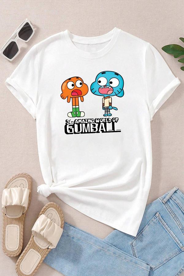 Unisex Gumball Baskılı T-shirt - Image 1