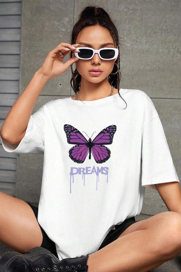 Unisex Dream Butterfly Tasarım Tshirt - Image 1