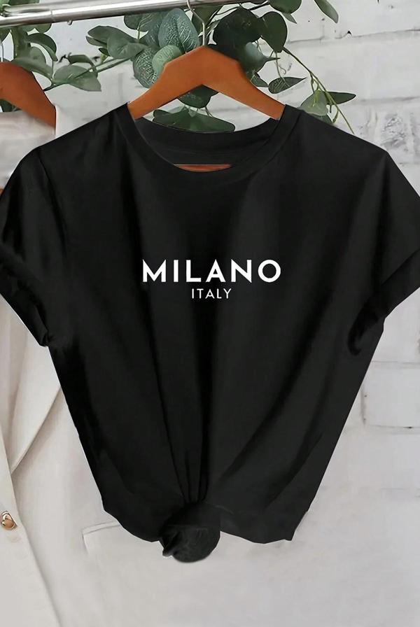 Unisex Milano Baskılı Oversize T-shirt - Image 1