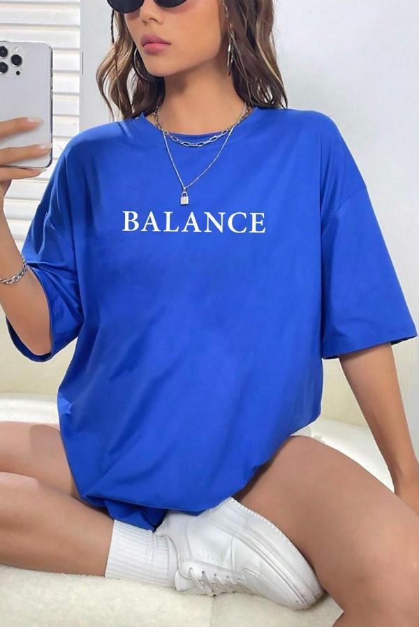 Unisex Balance Baskılı T-shirt - Image 1