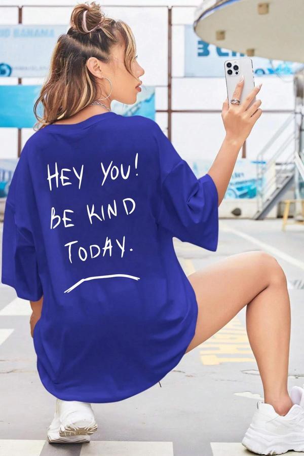 Unisex Hey you Baskılı T-shirt - Image 1