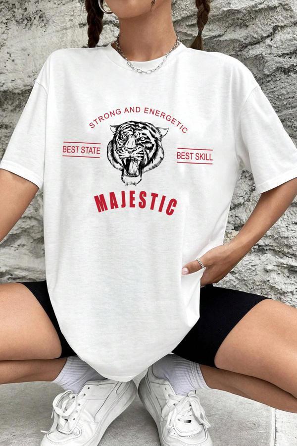 Unisex Majestic Baskılı T-shirt - Image 1