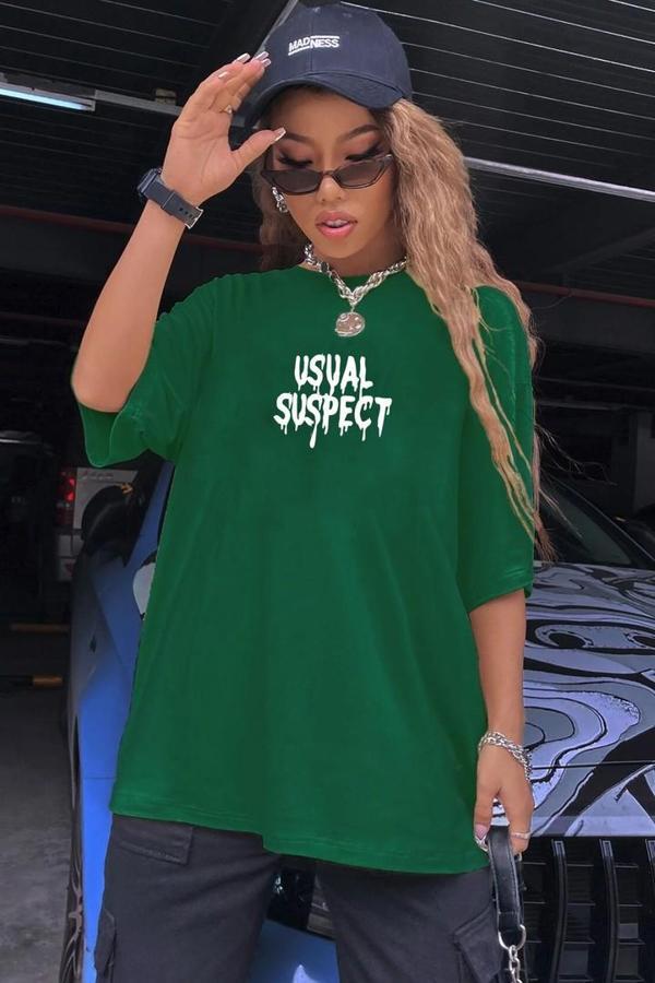 Unisex Usual Suspect Baskılı T-shirt - Image 1