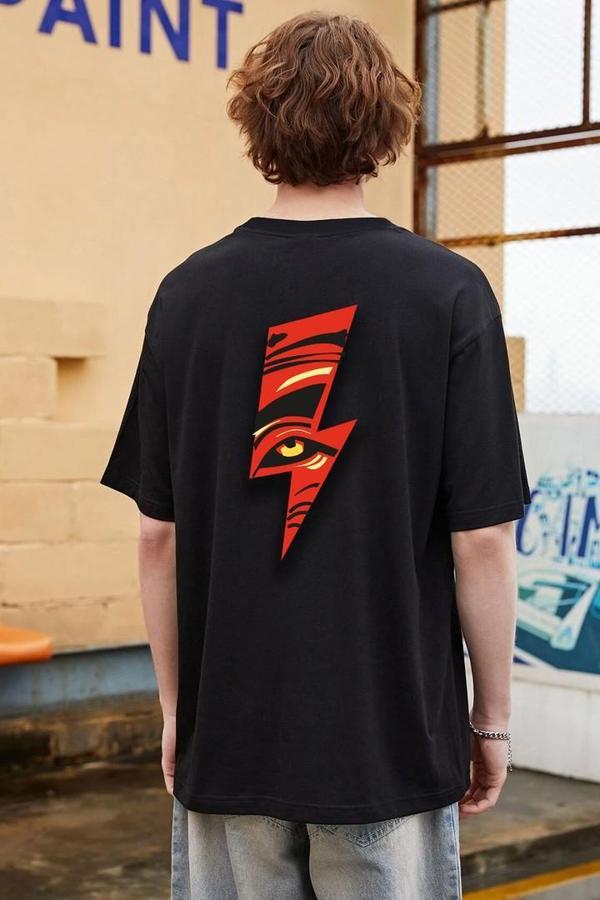 Unisex Yıldırım Baskılı T-shirt - Image 1