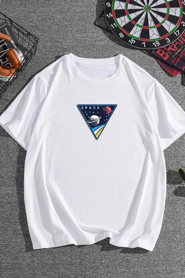 Unisex Space Baskılı T-shirt - Image 1