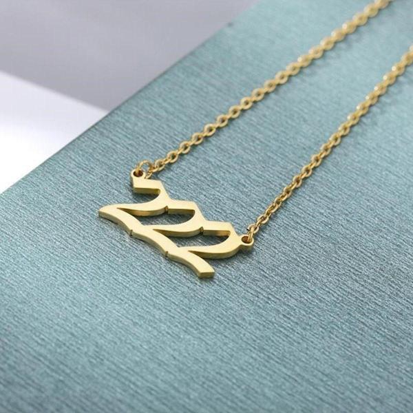 222 Melek Sayısı Altın Renk Kolye Aksesuar Şık Süs Takı - Image 1