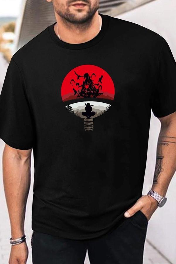Unisex Itachi Uchiha Baskılı T-shirt - Image 1