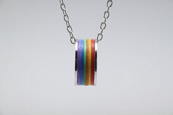 Yeni Gökkuşağı Rainbow Kolye Yüzük Aksesuar Şık - Image 1