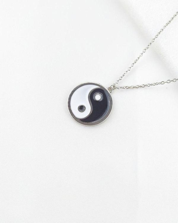 Ying Yang Denge Zincir Kolye Aksesuar Takı Hediyelik Süs Şık - Image 1