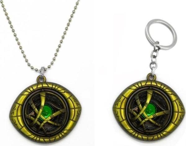 Dr Strange Marvel Avengers Metal Zincirli Kolye Ve Anahtarlık Set - Image 1