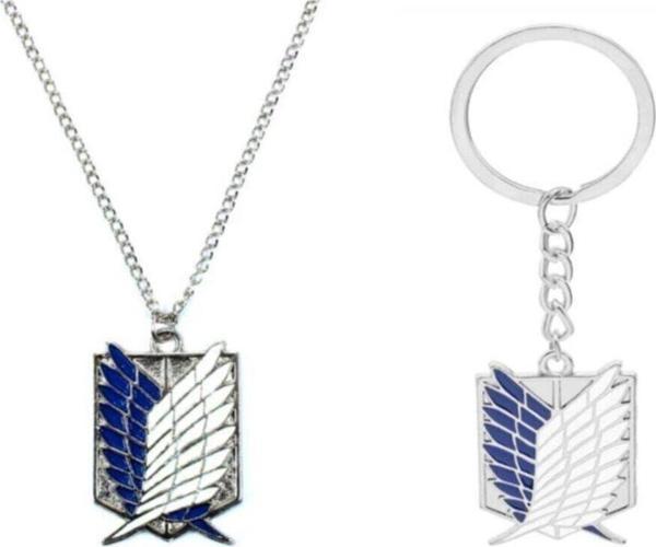 Mavi Attack On Titan Wings Of Liberty Anime Kolye Ve Anahtarlık - Image 1