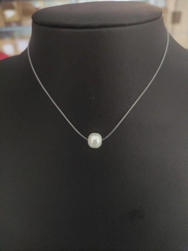 İnci Misina Kolye 35-40 Misina Kutulu Gönderilir Uzunluğu Ayarlanabilir Hediyelik Şık Aksesuar Takı - Image 1