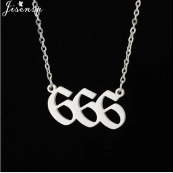 666 Melek Sayısı Gümüş Renk Kolye Aksesuar Şık Takı Kolye Süs - Image 1