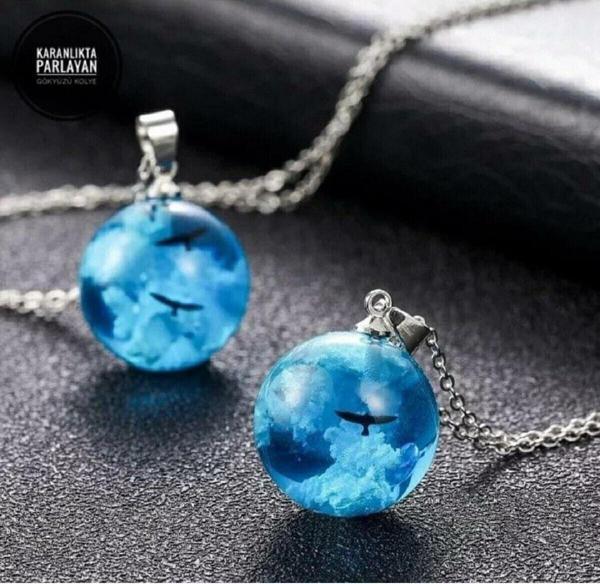 Karanlıkta Gece Parlayan Gökyüzü Kolye - Image 1