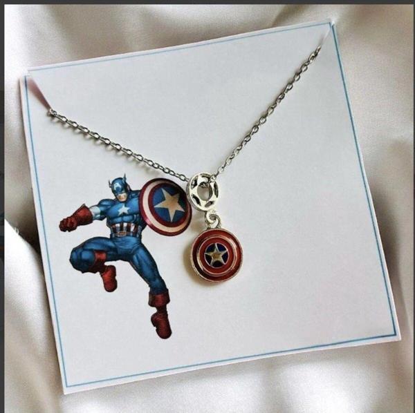 Avengers Kaptan Amerika  Çelik Kolye Hediyelik Şık Aksesuar Takı - Image 1