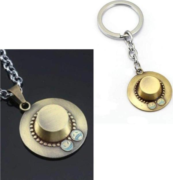 One Piece Naruto Anime Ace Hat Şapka 2 li Set Hediyelik Aksesuar - Image 1