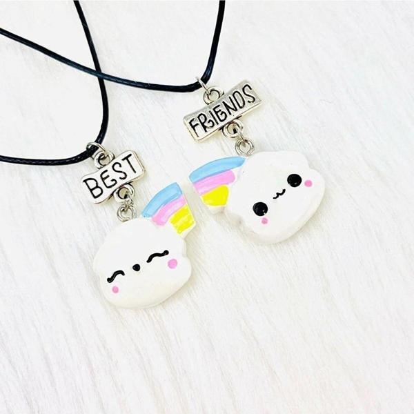 Birbirini Tamamlayan Rainbow gökkuşağı Bff Kolye - Image 1